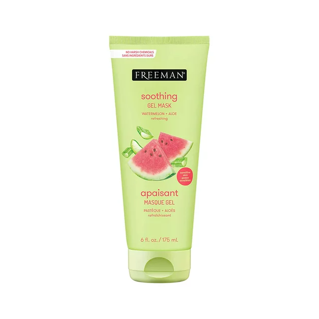 Freeman Soothing Watermelon Plus Aloe Cooling Facial Gel Mask, 6 Oz