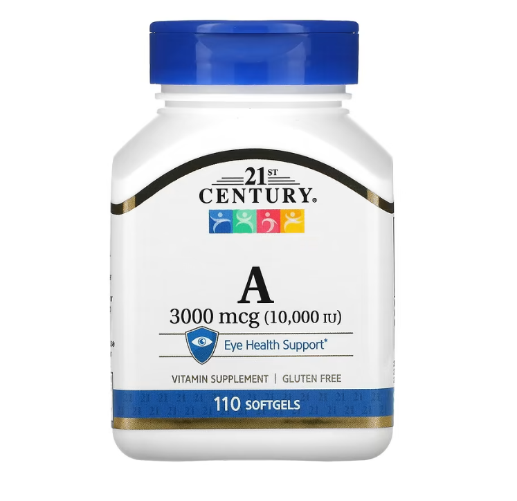 21st Century A 3000 mcg(10000 IU) (110 softgels)