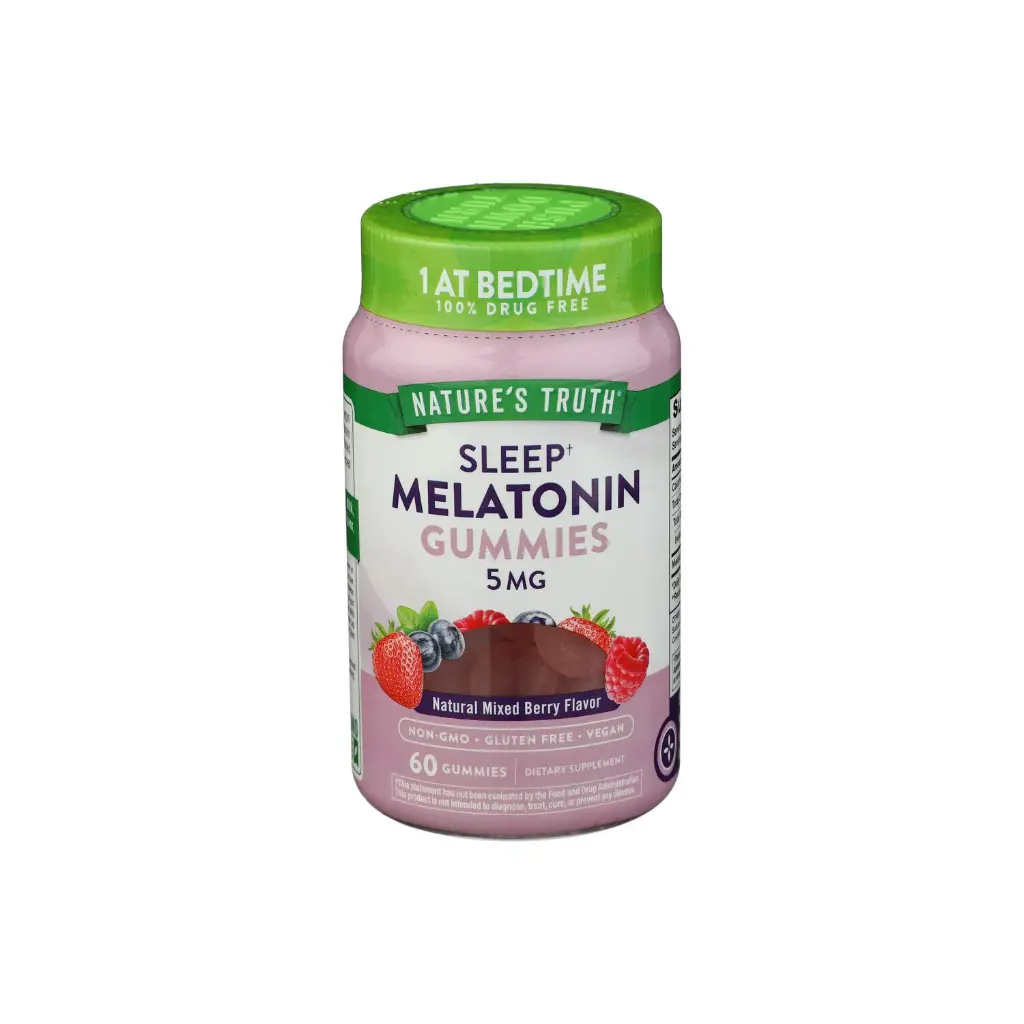 Nature's Truth - Sleep Melatonin Delicious Mixed Berry Flavor Dietary Supplement, 5 mg, 60 count