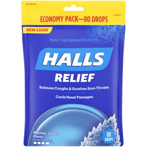 Halls cough & throat relief - Mentho-lyptus flavor (80 drops)