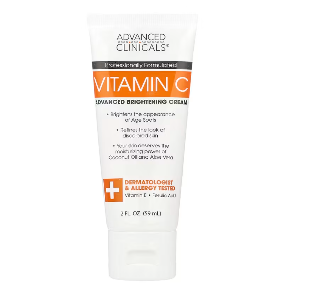 Advanced Clinicals, Vitamin C, Advanced Brightening Cream , 2 fl oz (59 ml)