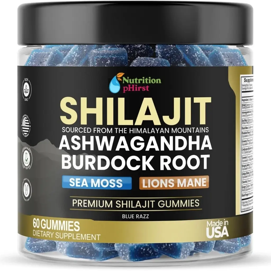 MRJDJDD Shilajit, ashwagandha, burdock root (60 gummies)