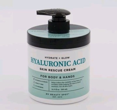My Beauty Spot Skin Rescue cream Hydrate + Glow with Hyaluronic Acid skin rescued cream for hands & body (500ml) 