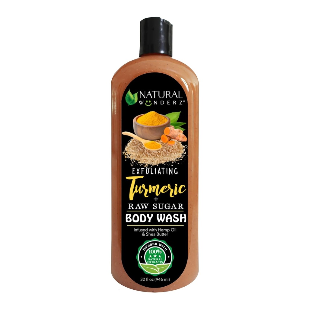 Natural Wonderz Exfoliating Turmeric+ Raw Sugar Body wash (946ml)