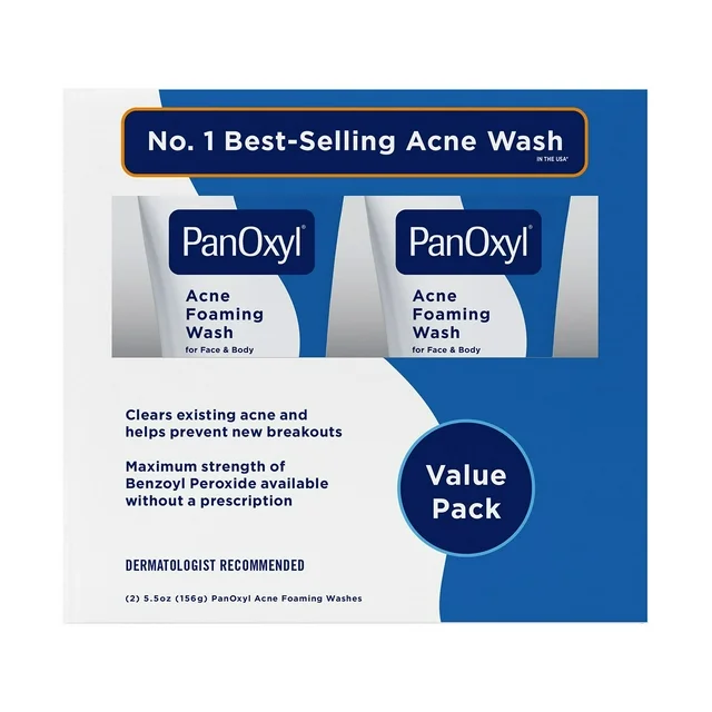 PanOxyl - Acne Foaming Wash 5.5oz - 2pk
