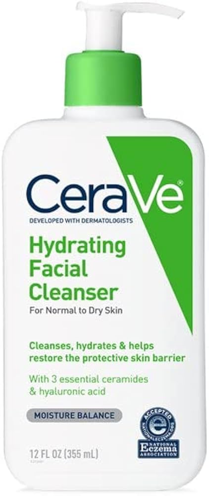 CeraVe Hydrating Facial Cleanser, Normal to Dry Skin, 12 fl. oz. - 355mL
