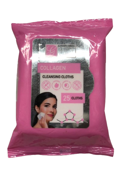 Global Beauty Care - Cleansing Cloths - Collagen - 25 Ct
