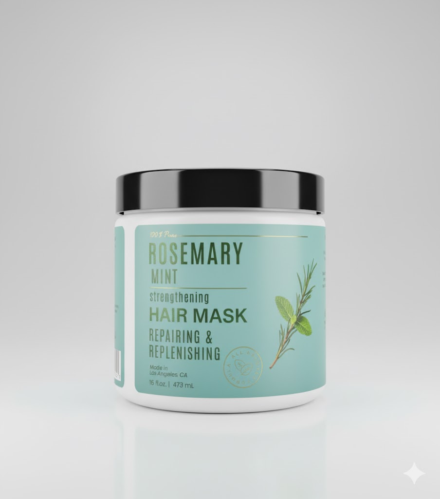 100% Pure - Rosemary mint - strenghtening - Hair Mask - Repairing & Replenishing - 437mL