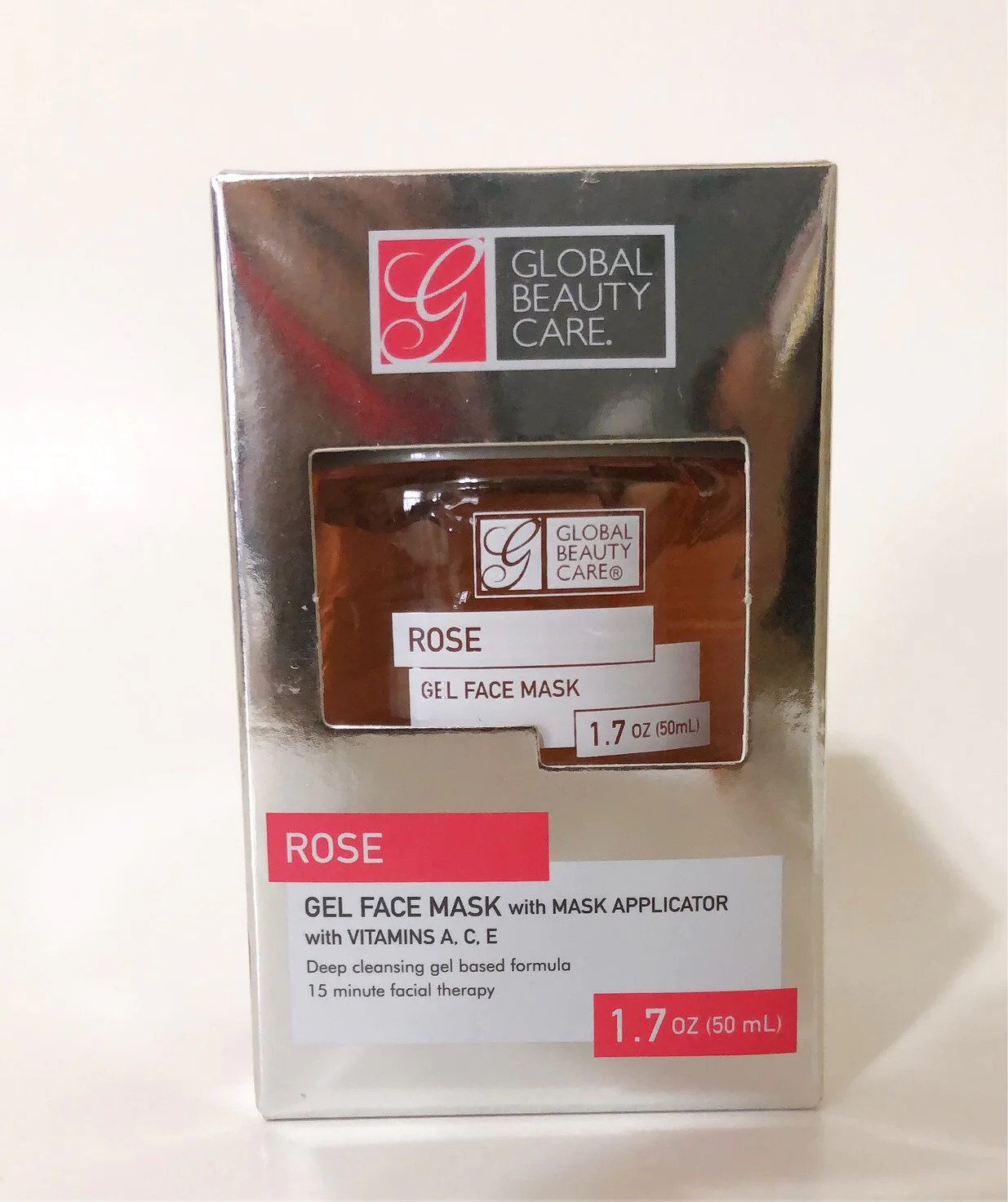 Global Beauty Care - Rose Face Mask with Mask Applicator -  50mL