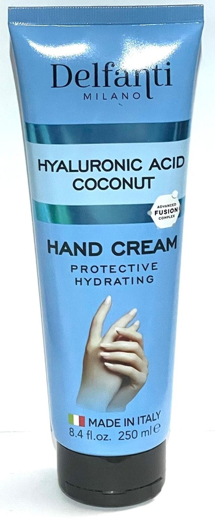 Delfanti Milano Hyaluronic Acid Coconut Hand Cream 8.4 fl oz 