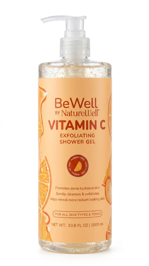 BeWell by NatureWell - Vitamin C Exfoliating shower gel - 1L
