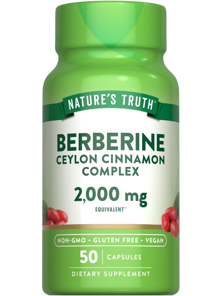 Nature's Truth - Berberine cinnamon complex 2000mg - 50 capsules