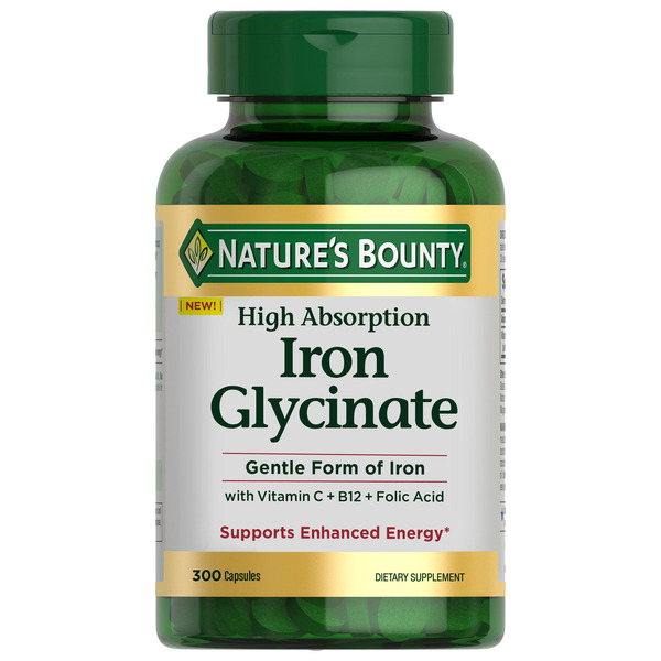 Nature's Bounty - Iron Glycinate - 300 capsules