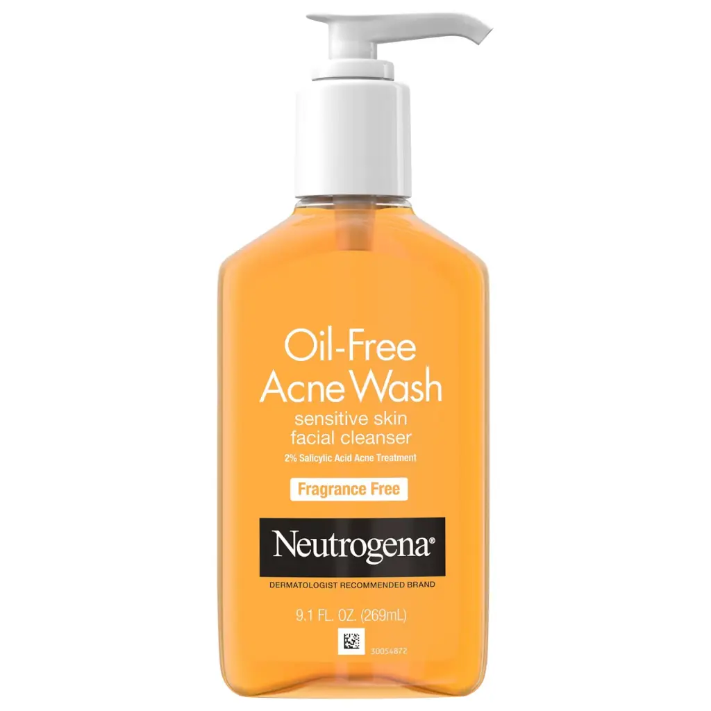 Neutrogena -  Oil-free Acne Wash  sensitive skin facial cleanser - 269mL