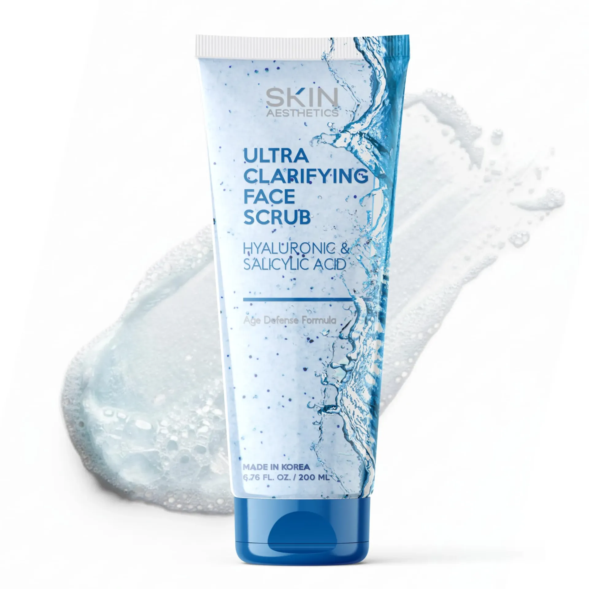 Skin Aesthetics - Ultra Clarifying Face Scrub - Hyaluronic & Salicylic Acid 200Ml