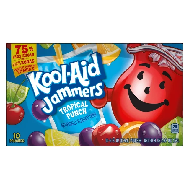 Kool-Aid Jammers - Tropical Punch - 10 pouches