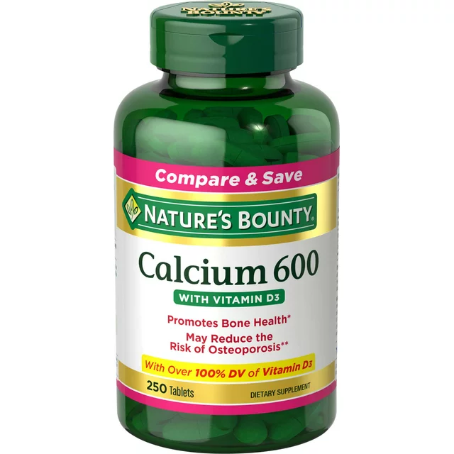 Nature's Bounty - Calcium 600 + Vitamin D3 Tablets, 600 Mg, 250 Ct