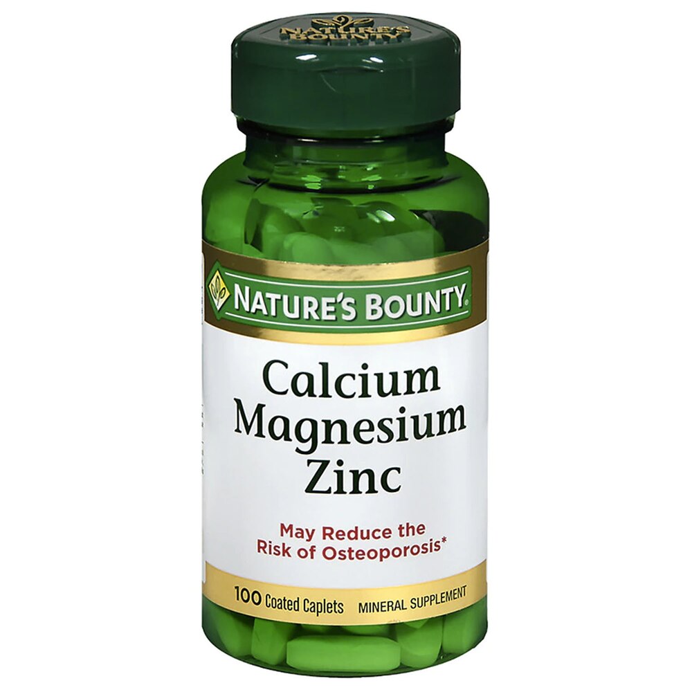 Nature's Bounty - Calcium Magnesium Zinc with D3 Coated Caplets, 100 CT