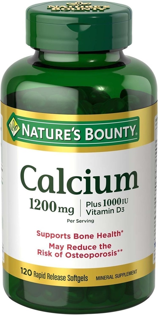 Nature's Bounty - Calcium Rapid Release Softgels 1200 mg, 120 count