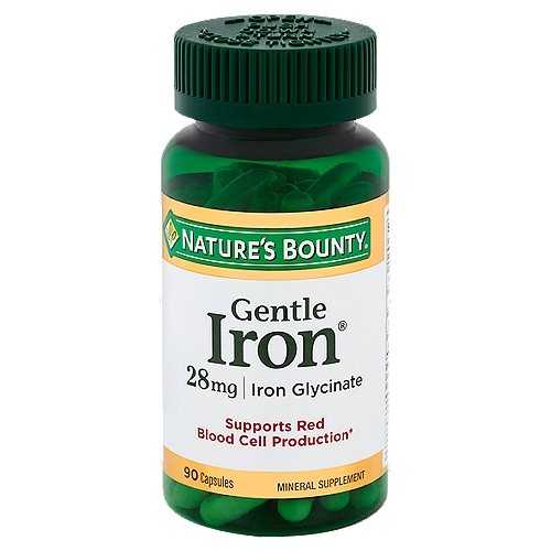 Nature's Bounty - Gentle Iron Glycinate Capsules, 65 mg, 100 count 