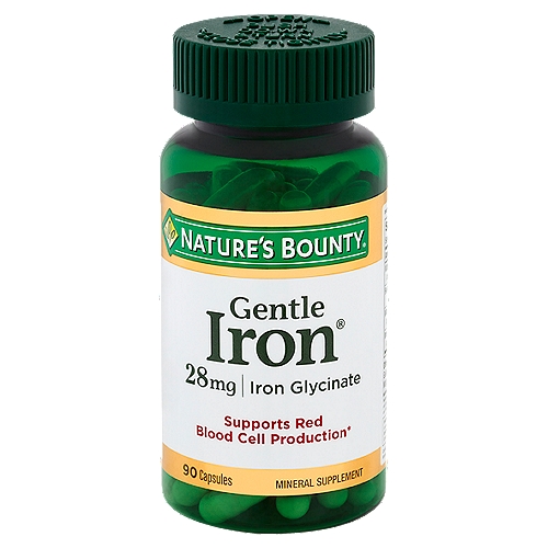 Nature's Bounty - Gentle Iron Glycinate Capsules, 65 mg, 100 count
