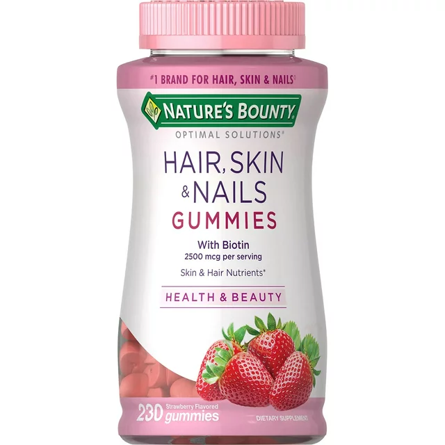 Nature's Bounty - Hair, Skin and Nails Advanced, 230 Gummies 2500 mcg biotin