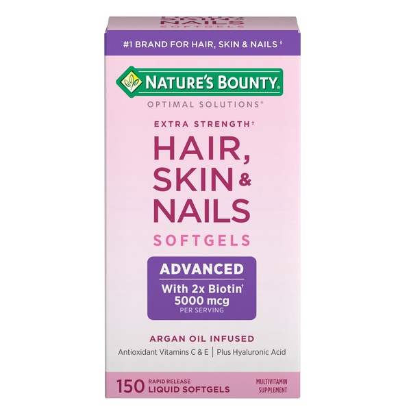 Nature's Bounty - Hair, Skin & Nails Multivitamin Supplement, 5000 mcg, 150 count