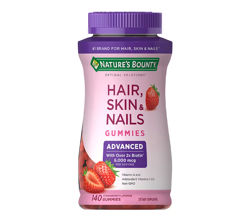 Nature's Bounty - Hair, Skin & Nails, 140 CT - Gummies 6000 mcg