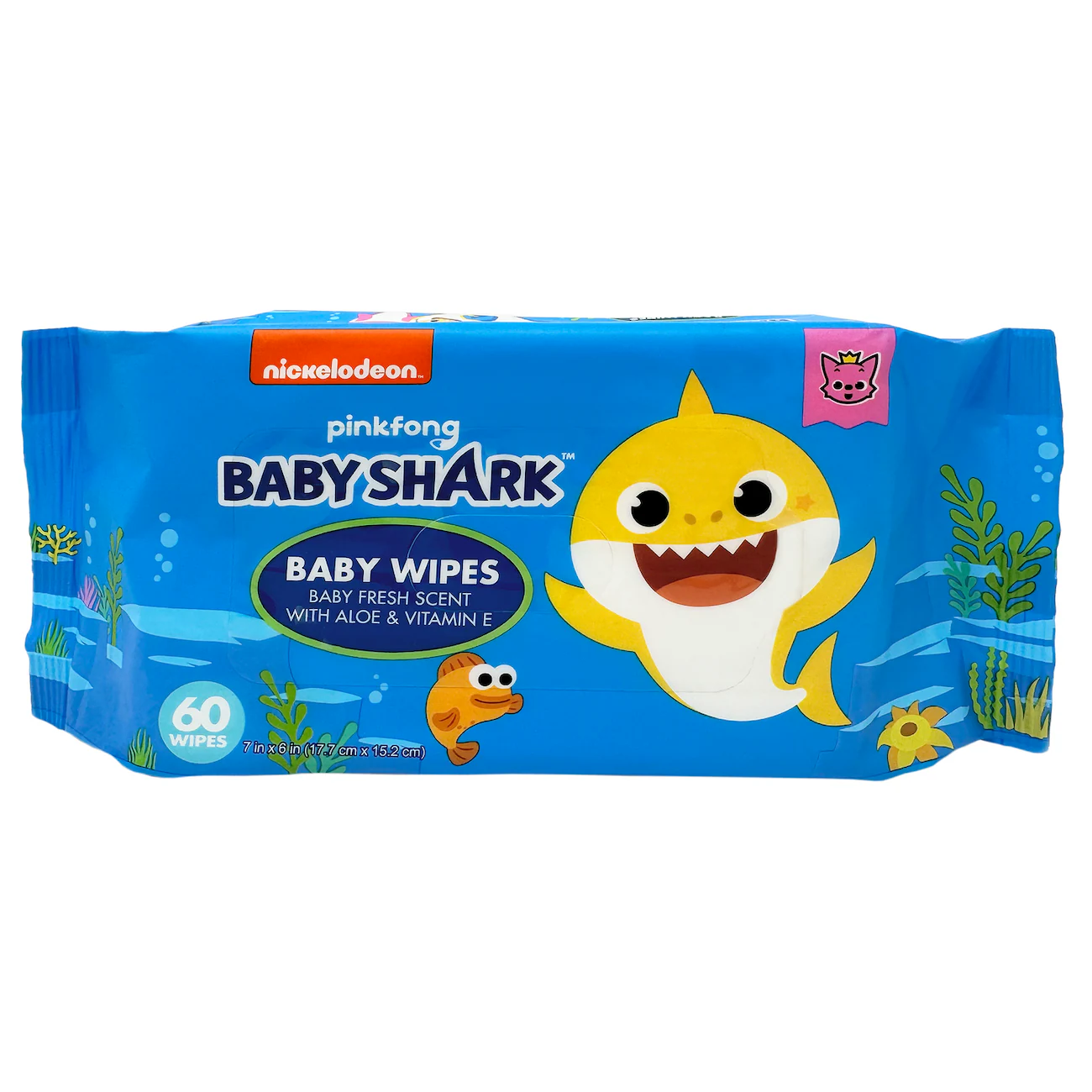 Nickelodeon Baby Shark Baby Wipes, 60 ct Pack