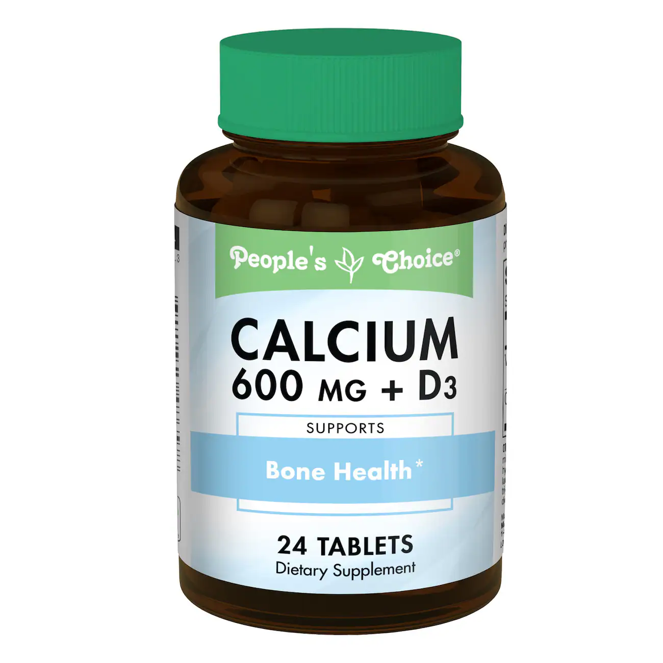 People's Choice - CALCIUM 600mg+ D3 TAB 24CT