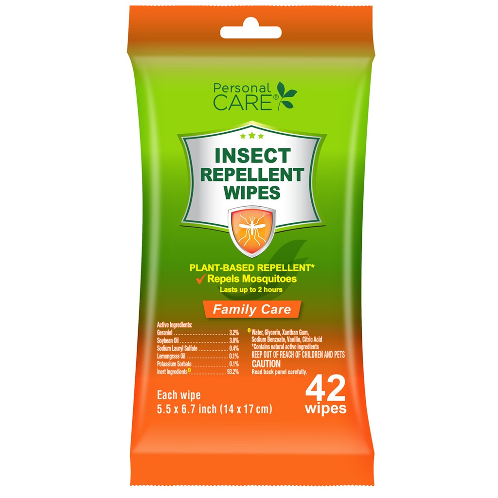 Personal Care Insect Repellent Wipes 42-Count 