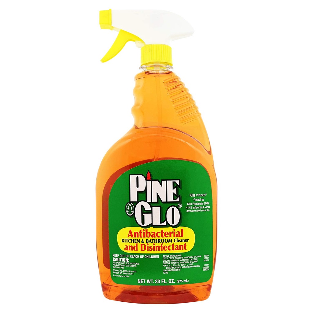 Pine Glo Multipurpose Disinfectant Cleaner, 33 oz. 975ml spray 