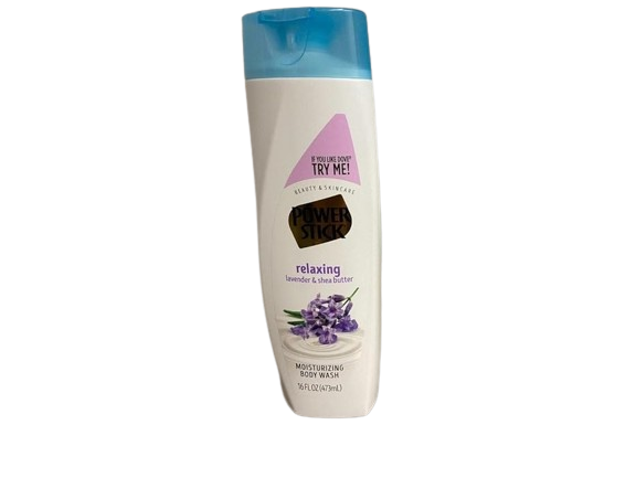 Power Stick Relaxing LAVENDER & SHEA BUTTER Body Wash 16 fl oz