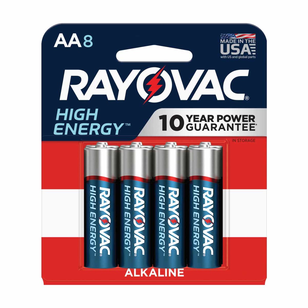 Rayovac - High Energy AA Batteries, 8 Ct