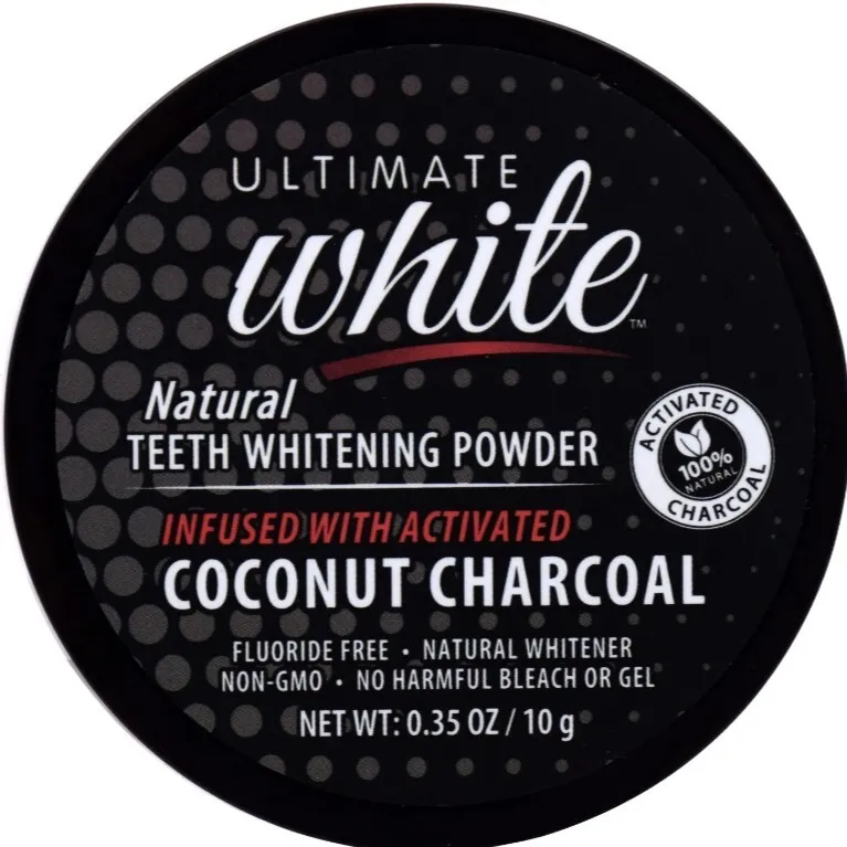  Ultimate white natural teeth whitening powder coconut and charcoal