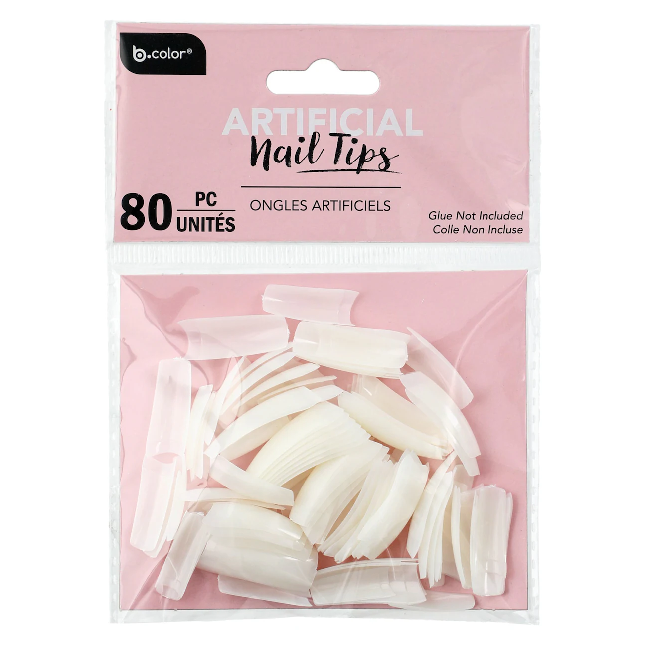B.Color Artificial White Nail Tips, 80-ct.