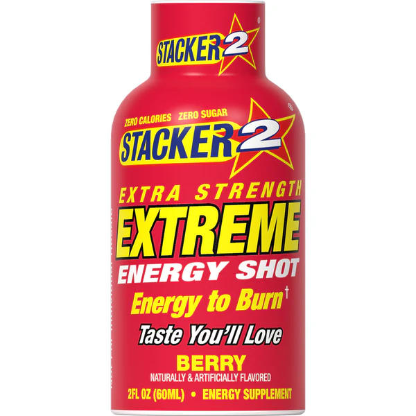 Stacker 2 BERRY Flavor Extreme Energy Shot, 2 Fl Oz