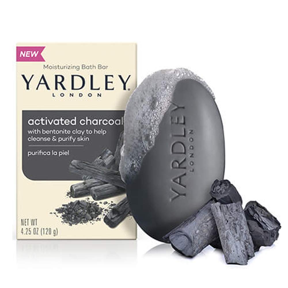 Yardley Yardley London Moisturizing Bath Bar, Activated Charcoal 4.25 Ounce