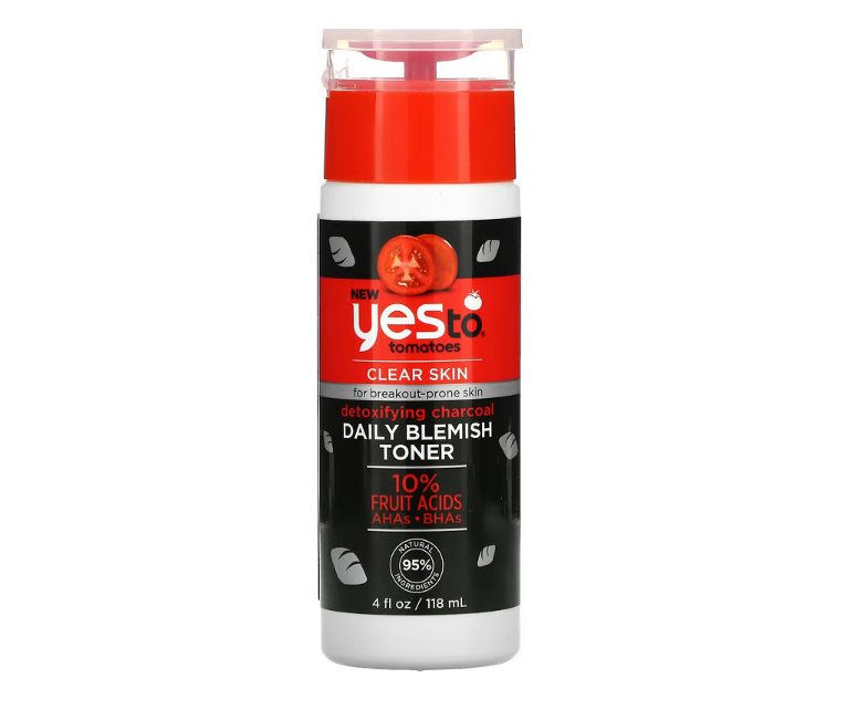 Yes To, Detoxifying Charcoal Daily Blemish Toner, Tomatoes, 4 fl oz