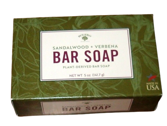 Bolero - Sandalwood + verbena Rose Bar Soap 5oz. Each 