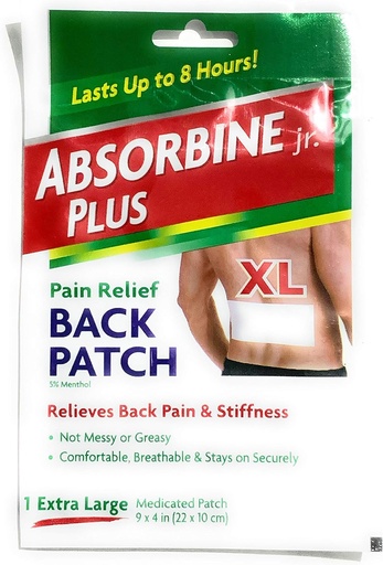 
Absorbine Jr. Medicated Patch Pain Relief Back Patch