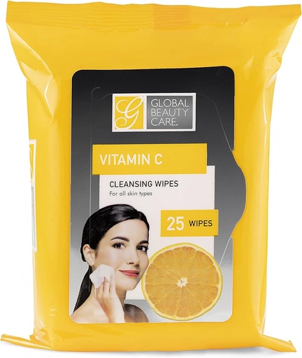 Global Beauty Care - Vitamin C Cleansing wipes 25 Ct 