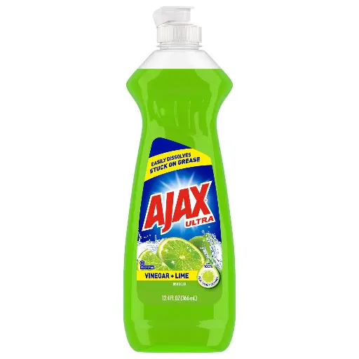 [DT] Ajax Ultra Liquid Dish Soap, Lime Scent + Vinegar - 12.4 Fluid Ounce (414ml)
