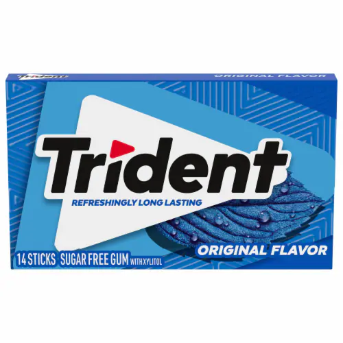 Trident Sugar Free Gum, Original Flavor, Regular Size, 14 sticks