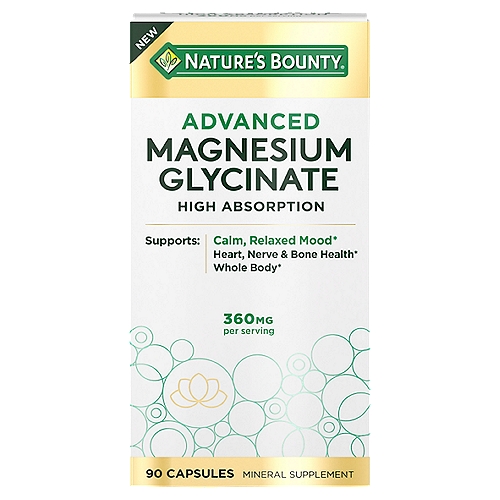 [SR] Nature's Bounty Advanced Magnesium Glycinate Mineral Supplement, 90 count