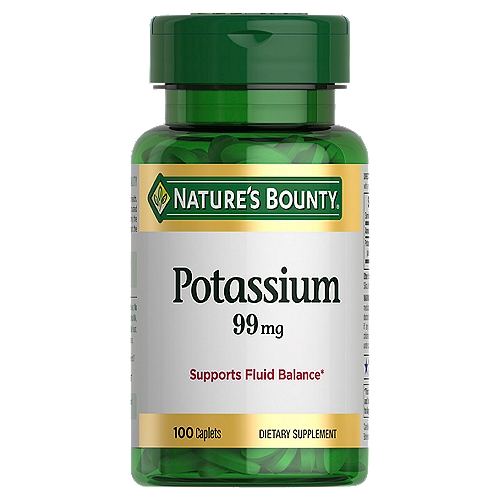 [SR] Nature's Bounty Potassium Caplets, 99 mg, 100 count