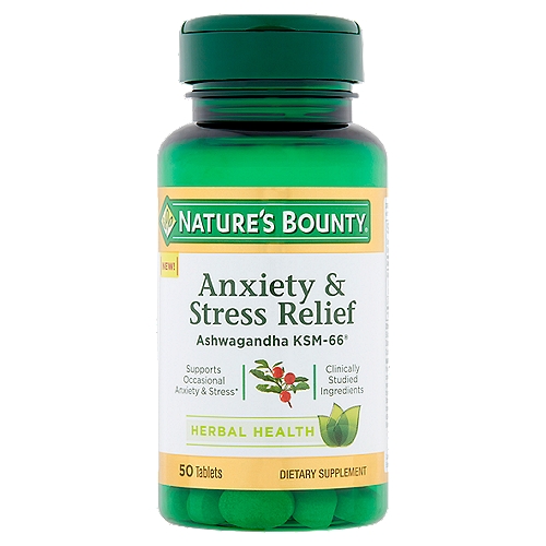 [SR] Nature's Bounty Ashwagandha KSM-66 Anxiety & Stress Relief Tablets, 50 count