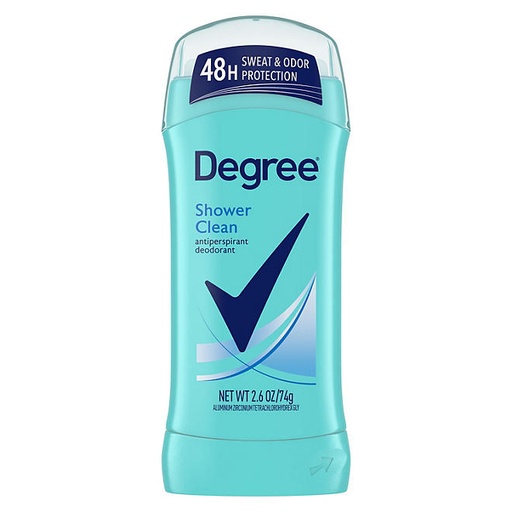 Degree Antiperspirant Deodorant, Shower Clean, 2.6 oz.