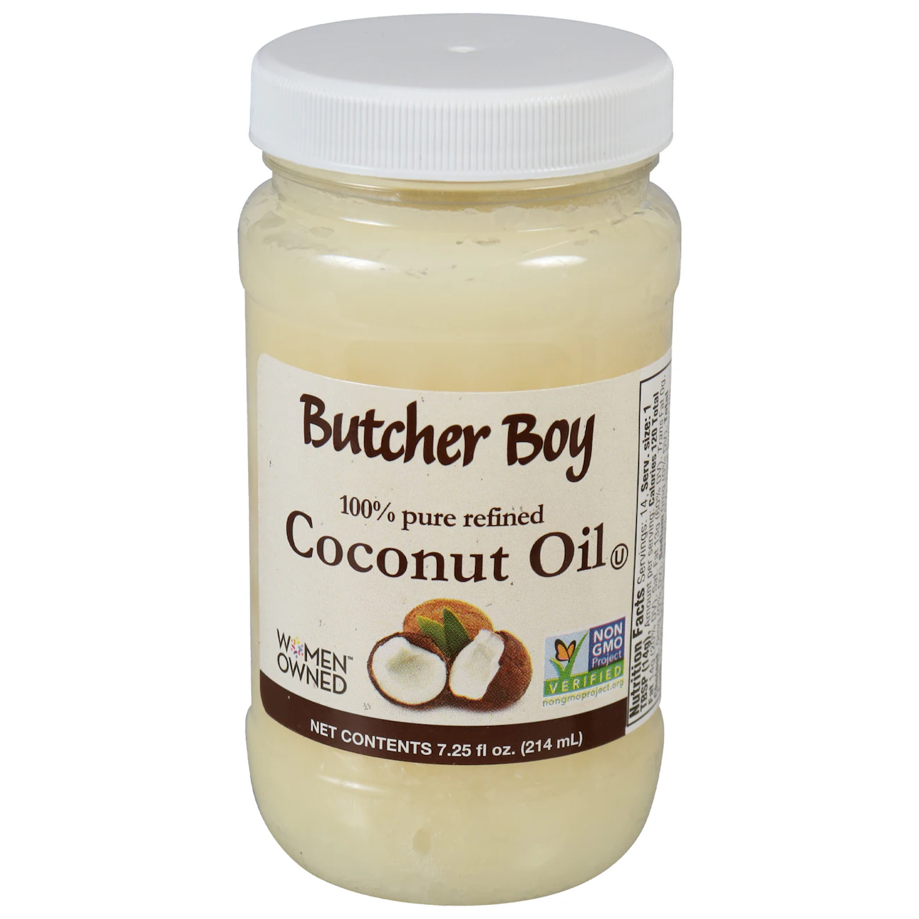 [DT] Butcher Boy Refined Coconut Oil, 7.25 oz. Jars
