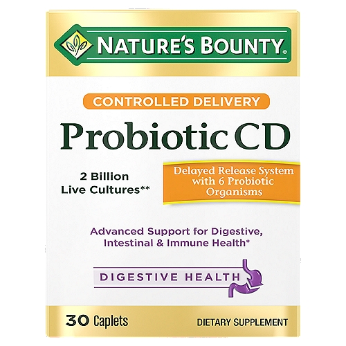 [SR] Nature's Bounty Controlled Delivery Probiotic CD Caplets, 30 count